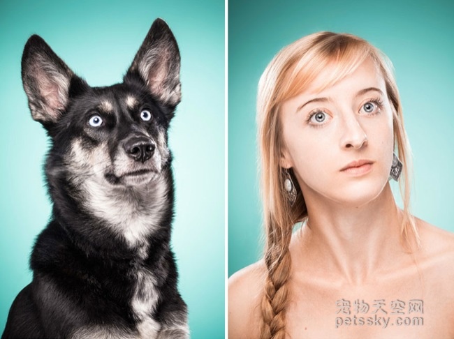 27位宠物主人模仿狗狗的面部表情 相似度惊人