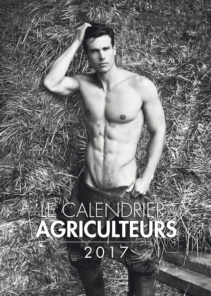 法国农场的工人为2017年制作的日历